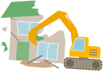 解体工事のイラスト